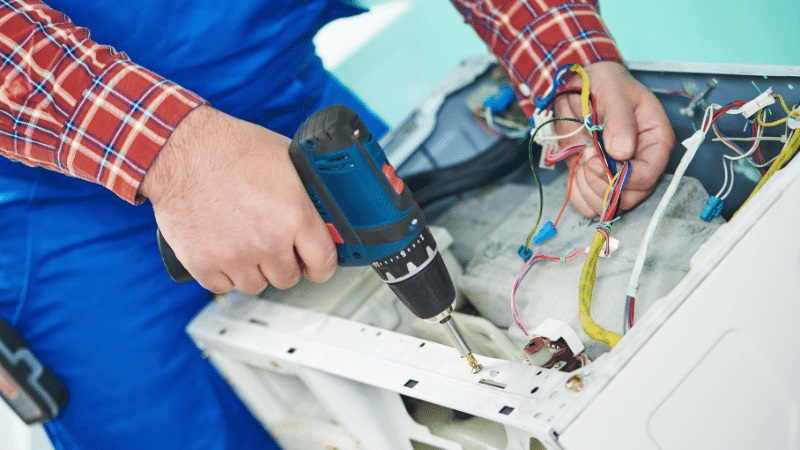 Polatlı Sharp Sharp çamaşır makinesi kart tamiri – Su almama arızası orijinal parça ile giderildi. - Teknik servis örneği